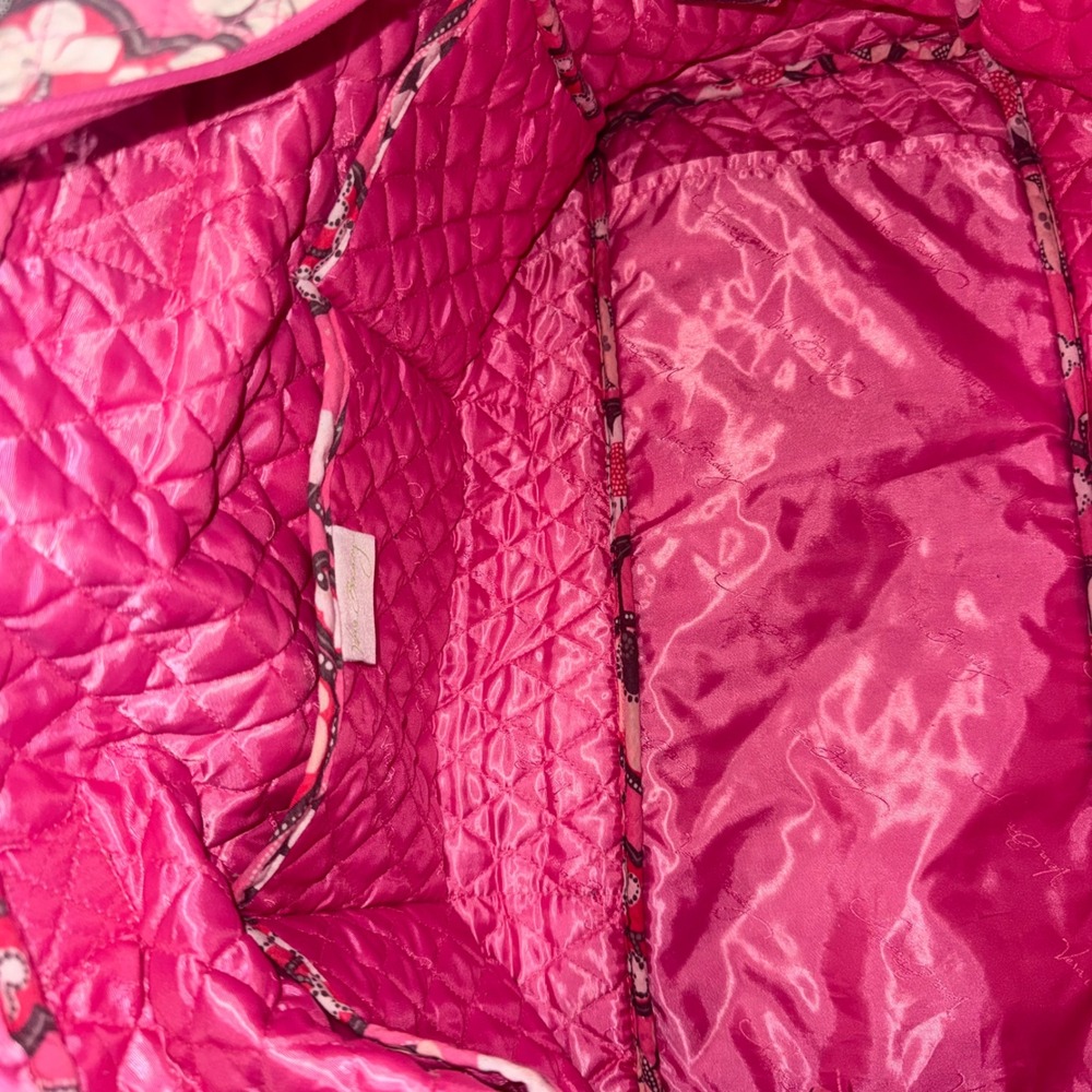 Vera Bradley Vintage Pink Floral Baby Diaper Bag Y2K Quilted Travel Weekender - Picture 9 of 10